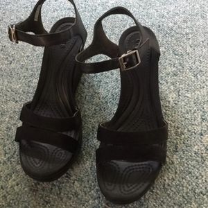 Women's Crocs wedges size 10